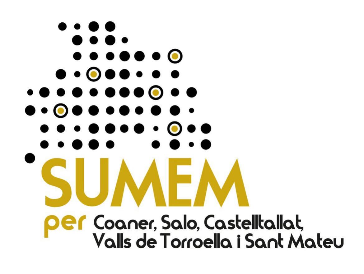 Logo SUMEM PER COANER, SALO, CASTELLTALLAT, VALLS DE TORROELLA I SANT MATEU - AM
