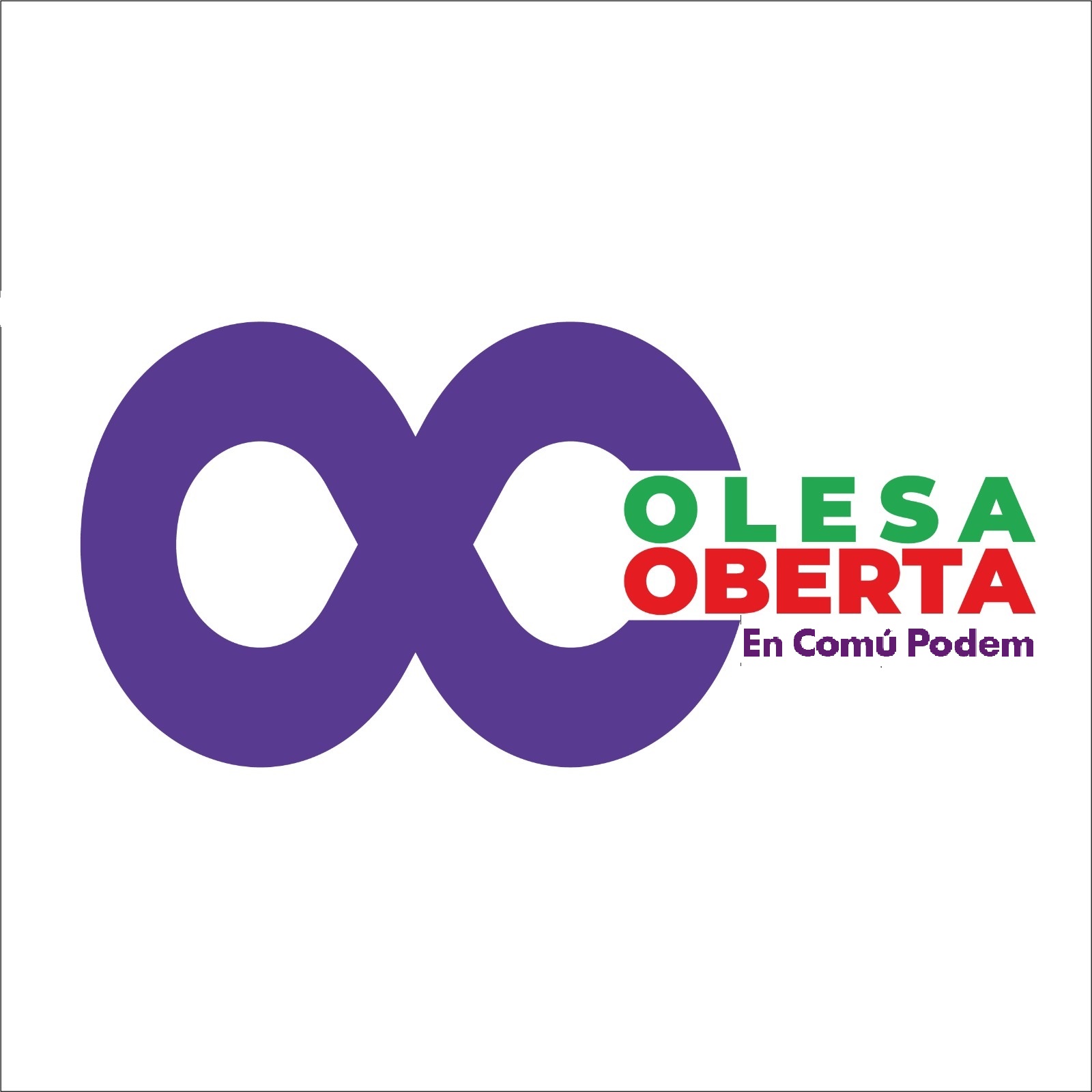 Logo Olesa Oberta en Comú Podem-Confluènica (OOECP-C)